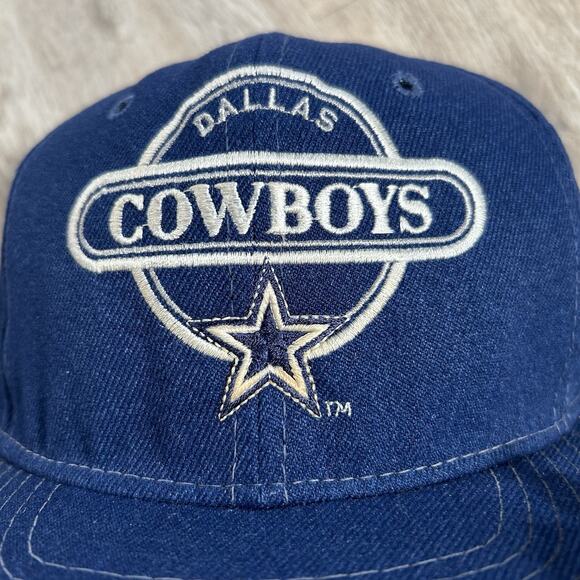 Vintage Sports Specialties Dallas‎ Cowboys Hat Snapback NFL Circle Blue Wool Cap - Picture 7 of 9